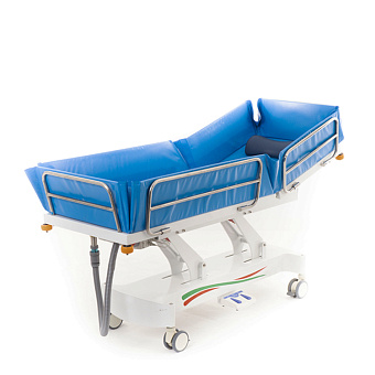 Тележка-каталка для мытья пациентов с электроприводом регулировки высоты, с аккумулятором