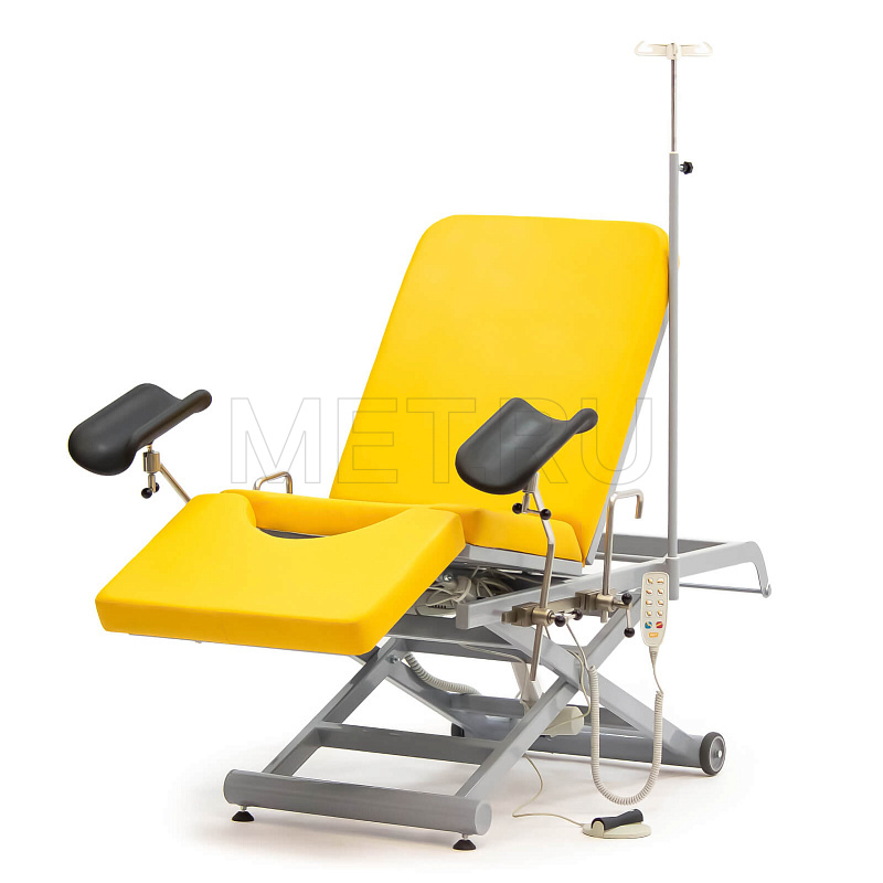 МЕТ KR 16 Гинекологическое кресло-кровать с электроприводом и со стулом для врача в комплекте МЕТ