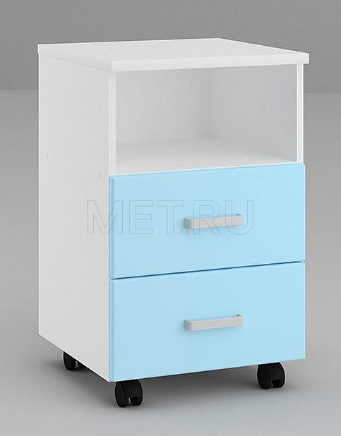 ТМ07-00 МДФ Тумба прикроватная с нишей и двумя выдвижными ящиками