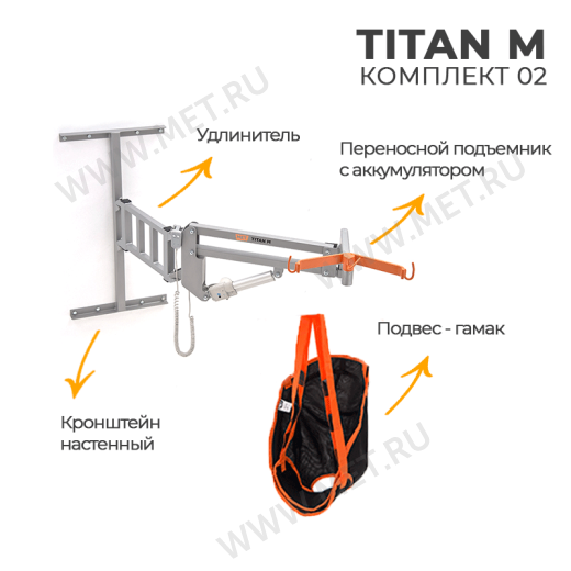 MET TITAN M КОМПЛЕКТ 02 Комплект 02 подъемник для инвалидов настенный  от производителя