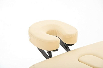 Легкий двухсекционный массажный стол на алюминиевом каркасе, кремовый