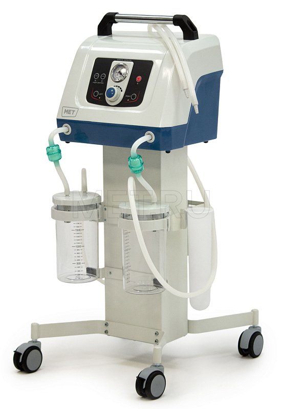MET OX-290 Хирургический аспиратор (отсасыватель) стационарного типа с педалью и двумя емкостями