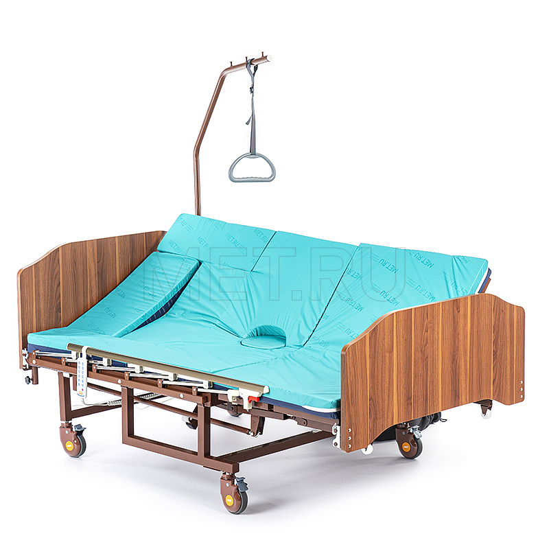 MET REVEL XL ( ширина 120 см) Электрическая фукциональная кровать для ухода за лежачими больными с переворотом и туалетом MET