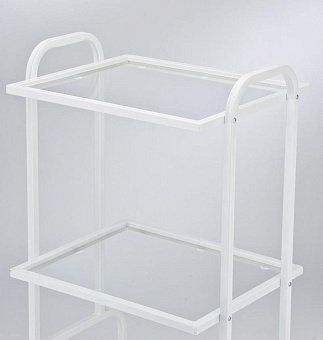 Столик инструментальный двухполочный, полки-закаленное стекло