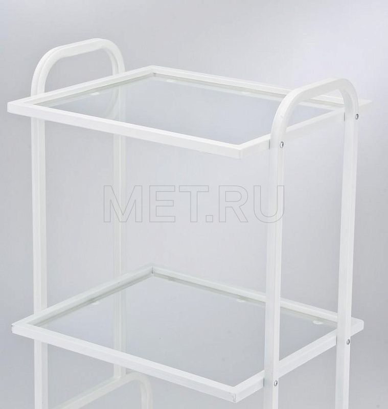 СИ.02.00 с/с Столик инструментальный двухполочный, полки-закаленное стекло МЕТ