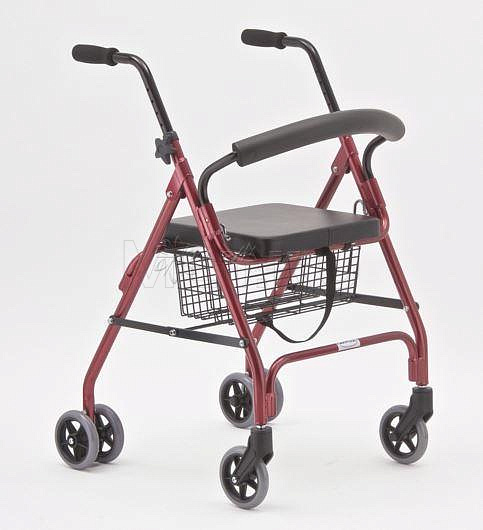 FS968L Роллатор с сиденьем, корзиной и двойными колёсами MET