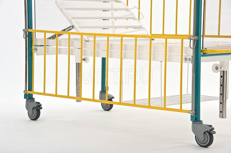 КМФД-7310 Бирюза прозр. Кровать 2-х секционная детская с регулировкой высоты и наклона ложа от производителя