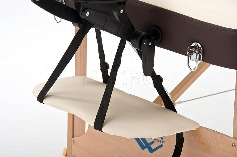 JF-AY01 3-х секционный массажный стол складной из дерева Крем/Коричневый MET