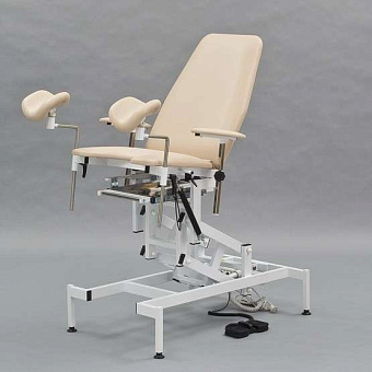 Гинекологическое кресло  с регулировкой высоты бежевое, на электроприводе