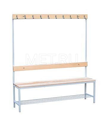  Скамья односторонняя с полкой под обувь от производителя