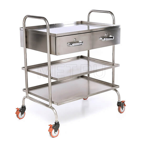 МЕТ SIY-120 Столик манипуляционный медицинский, нержавейка