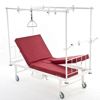 Кровать с раздельными ножными секциями, тр. рамой и туалетом