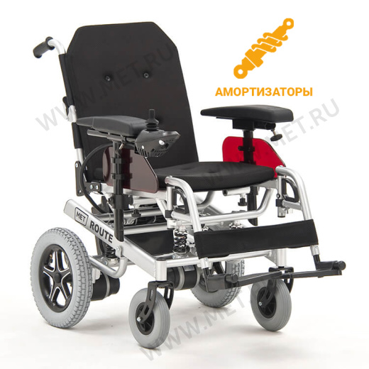 MET ROUTE 14 Алюминиевое кресло-коляска с амортизаторами и электромагнитными тормозами от производителя